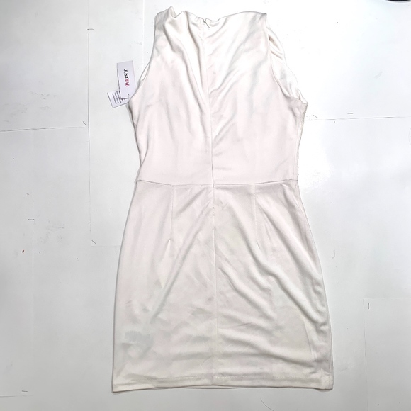 Just Fab Cream Paneled Dress - Picture 4 of 7